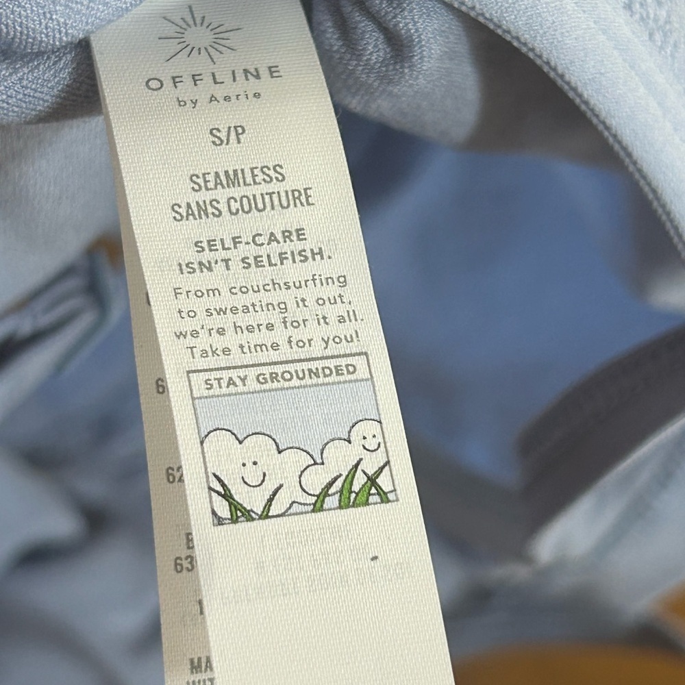 NWT Offline by Aerie Light Blue Ribbed Bralette - Picture 7 of 8